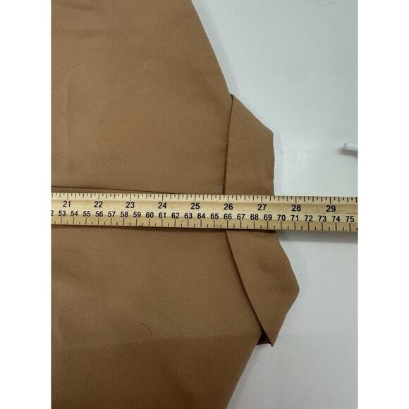 LC Lauren Conrad Womens Blazer Size 12 Brown Long Sleeve Open Front Collared - Picture 13 of 14